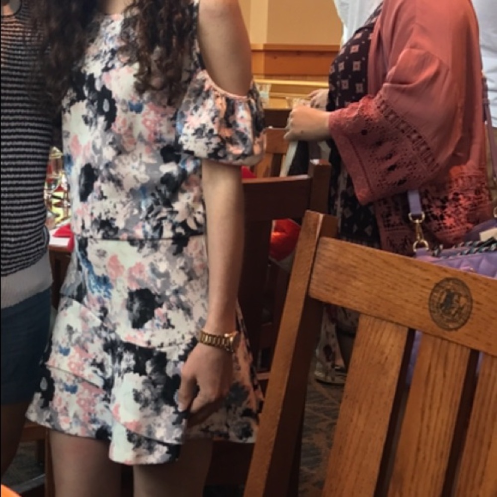 SOLD Worn once- cold shoulder top and skirt set